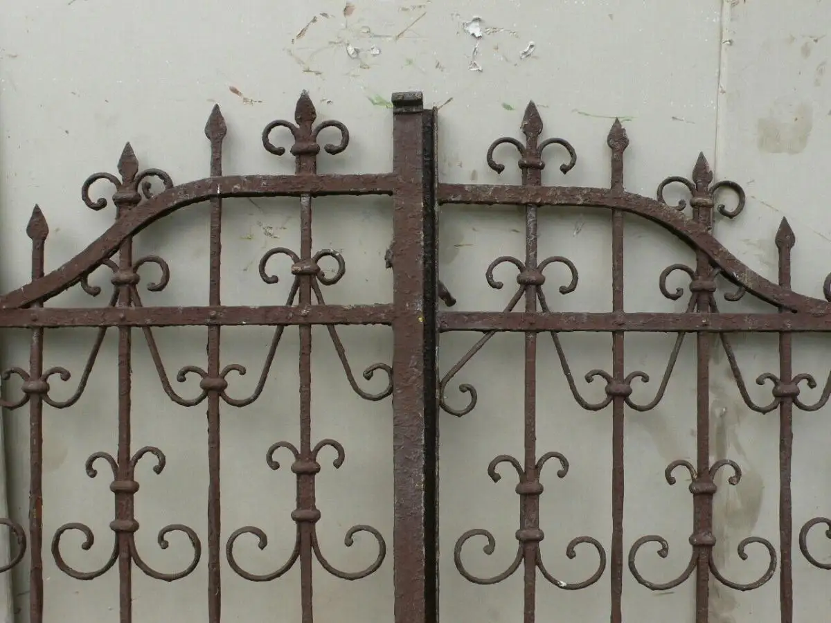 Gründerzeit Tor Schmiedeeisen antik Villa mit Personeneingang um 1900 Jhd. 5