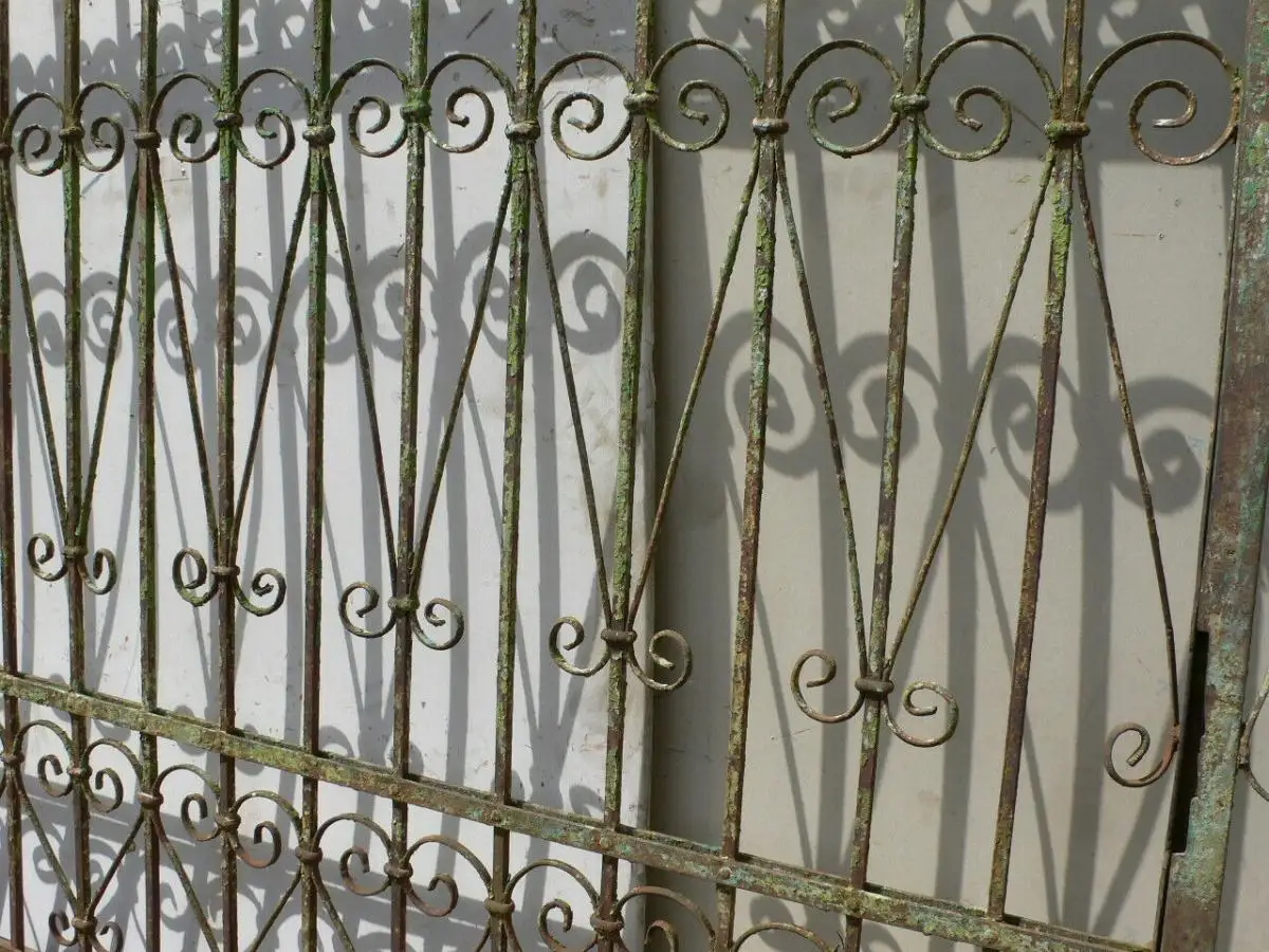 Jugendstil Einfahrtstor Tor Schmiedeeisen mit Personeneingang um 1900 Jhd. 9