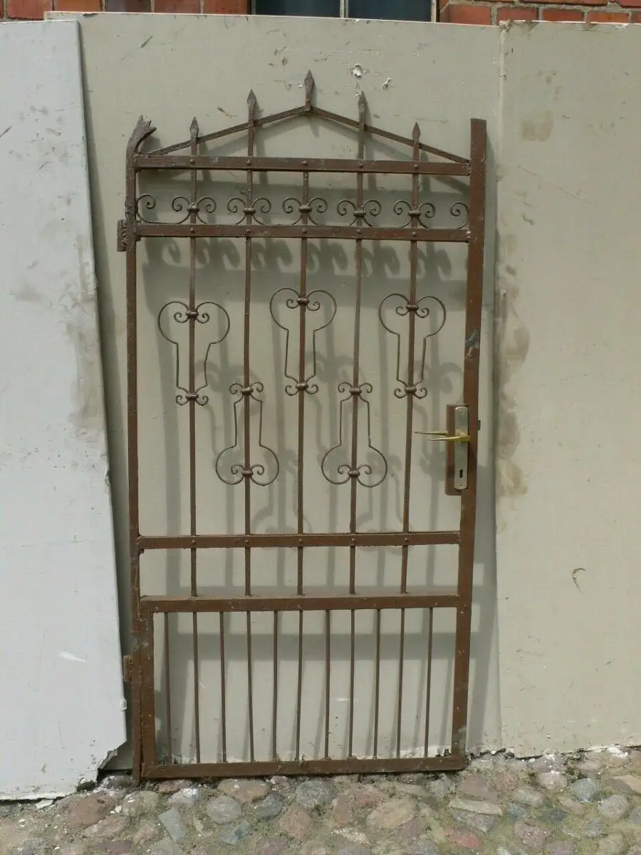 Jugendstil Tor antik Einfahrtstor Villa Schmiedeeisen um 1900 Jhd. 11