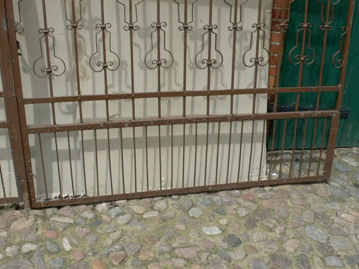 Jugendstil Tor antik Einfahrtstor Villa Schmiedeeisen um 1900 Jhd. 2