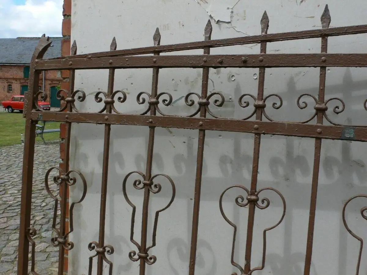 Jugendstil Tor antik Einfahrtstor Villa Schmiedeeisen um 1900 Jhd. 7