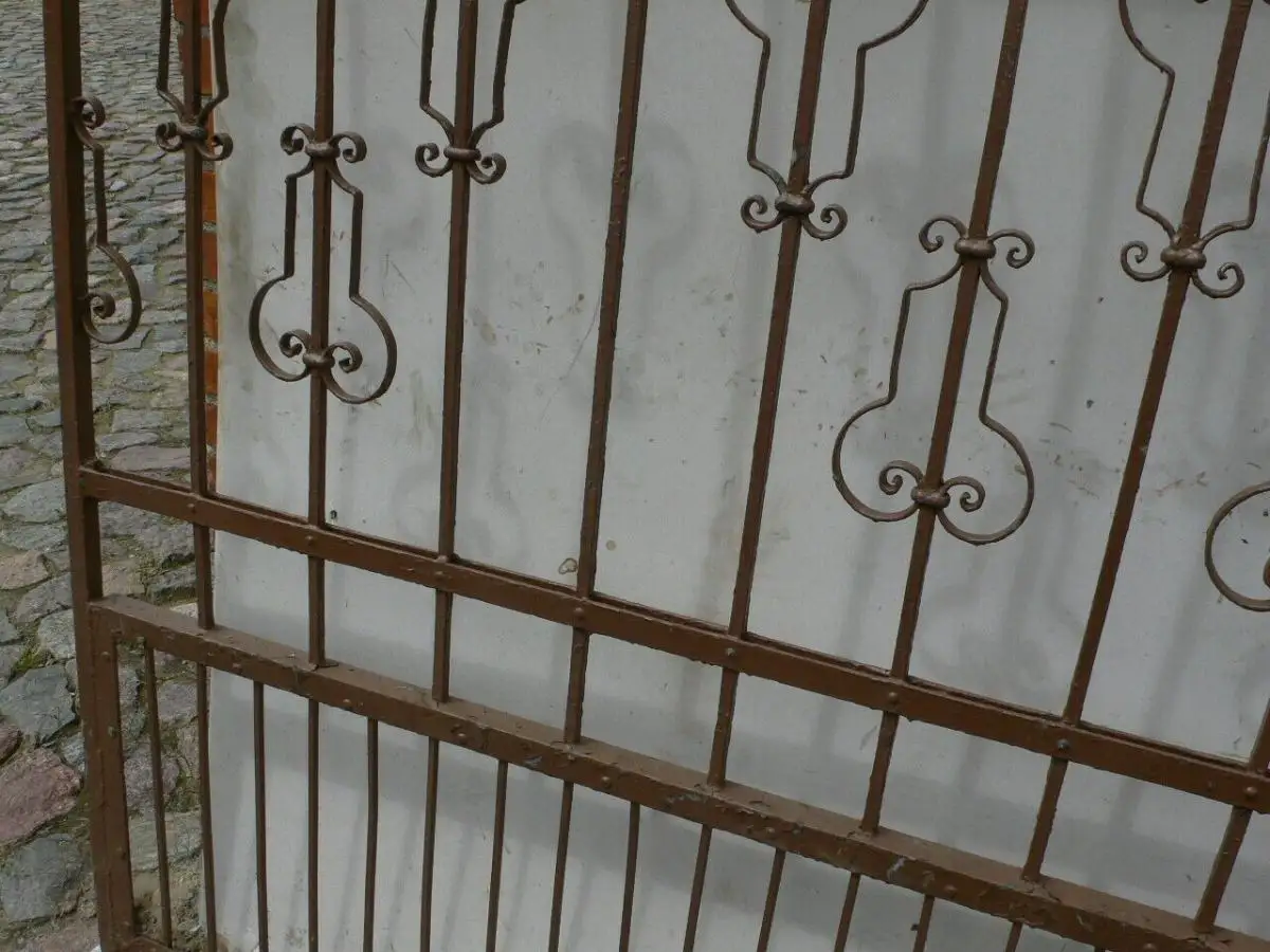 Jugendstil Tor antik Einfahrtstor Villa Schmiedeeisen um 1900 Jhd. 8