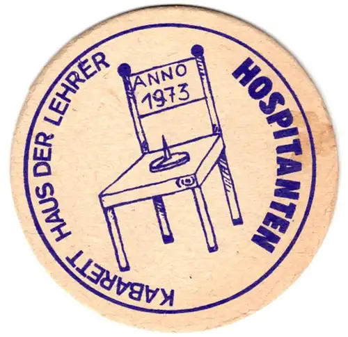 \"Haus der Lehrer\" - Original DDR-Bierdeckel aus dem gleichnamigen Kabarett