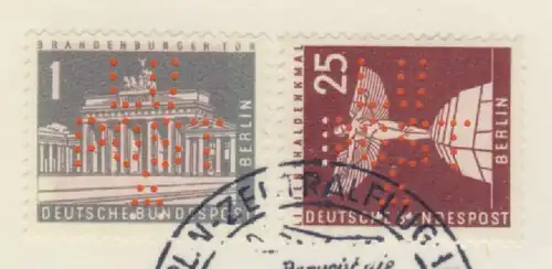 Berlin - LUPOSTA 1962 Schmuck-Luftpostbrief n. DÄNEMARK SST, Marke Perfin