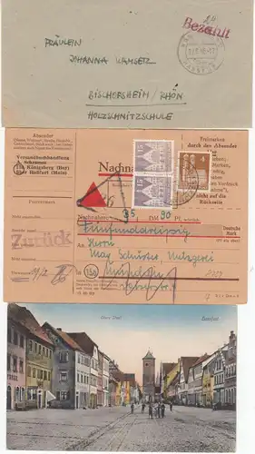 Bayern/DR - Hassfurt, 13 Heimatbelege 1868 - 1951 (inkl. 2 Ansichtskarten)