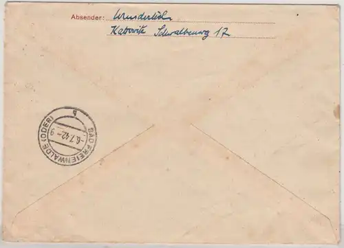 Gen.Gouv. - 24 Gr. GA-Umschlag + Zusatz, Einschreibebrief Krakau 1942 n.