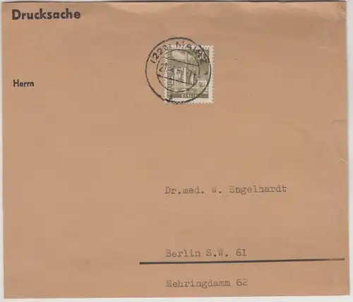 Berlin - 50 Pfg. Stadtbilder, Drucksache-Vorderseite (bis 500 gr) Mainz 1961