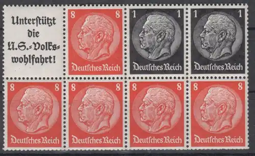 DR - Hindenburg Heftchenblatt 88 postfrisch/MNH