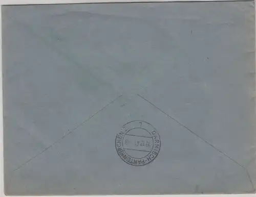 Böhmen & Mähren - 3 K. Randstück Plattensternchen u.a. Einschreiben Prag 6 1941
