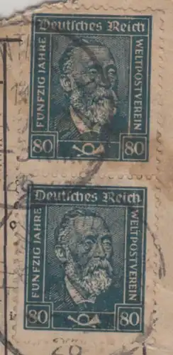 DR - 2x80 Pfg. Stephan, Paketkarte n. FRANKREICH, Frankenthal - Nancy 1926