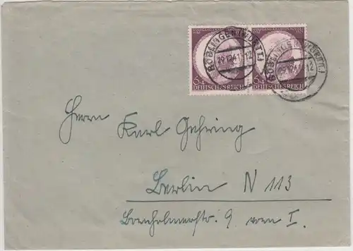 DR - 6 Pfg. Postkongress, Paar a. Brief Dresden - Wagstadt 1942