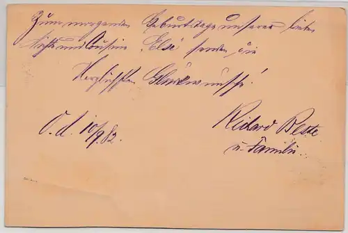 DR - Oschersleben 1882, Klaucke-Stempel a. 5 Pfg. GA-Karte n. Stassfurt