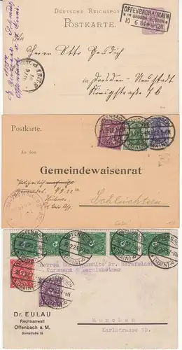 DR/BRD - Offenbach a/Main, Pöstchen v. 9 Heimatbelegen ex 1884-1981