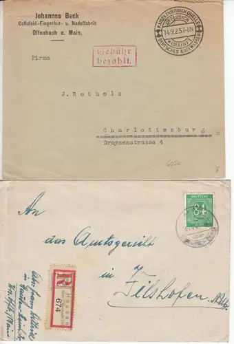 DR/BRD - Offenbach a/Main, Pöstchen v. 9 Heimatbelegen ex 1884-1981