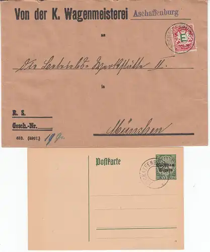 Bayern/BRD - Aschaffenburg, interessanter Posten Heimatbelege/31 Belege 