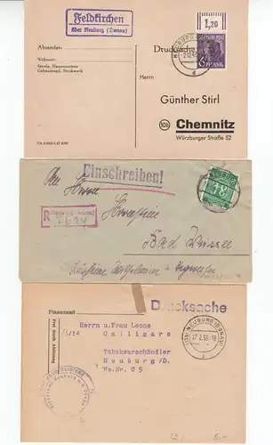 Bayern/BRD - Neuburg a. Donau, kl. Pöstchen/18 Heimatbelege 1818/1978