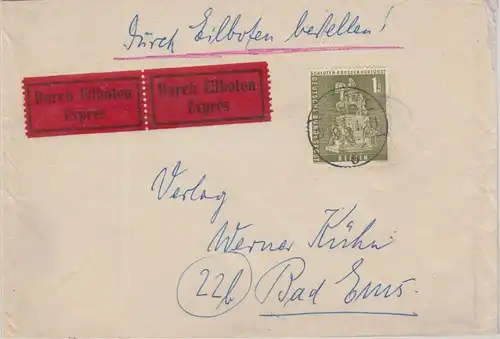 Berlin - 1 M. Stadtbilder II Kurfürst Eilbrief Lübeck - Bad Ems 1958