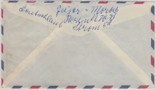 Berlin - 40 Pfg. Stadtbilder II Paar Luftpostbrief n. USA NW21 - New York 1957