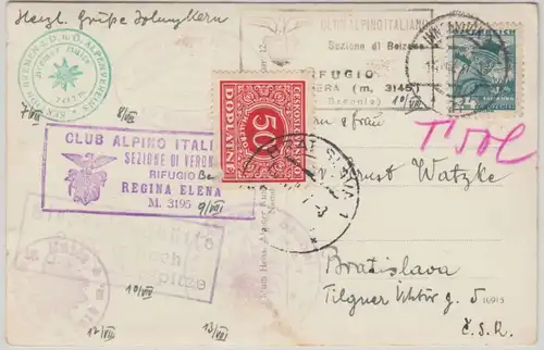 Österreich - 24 g Trachten unterfrankierte Karte n. TSCHECHIEN Innsbruck 1937