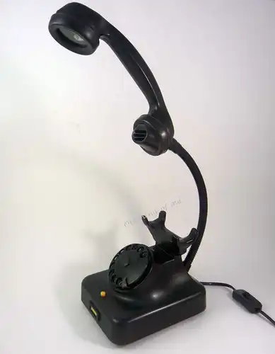 W 38 Telefonlampe Upcycling Schreibtischlampe Vintage