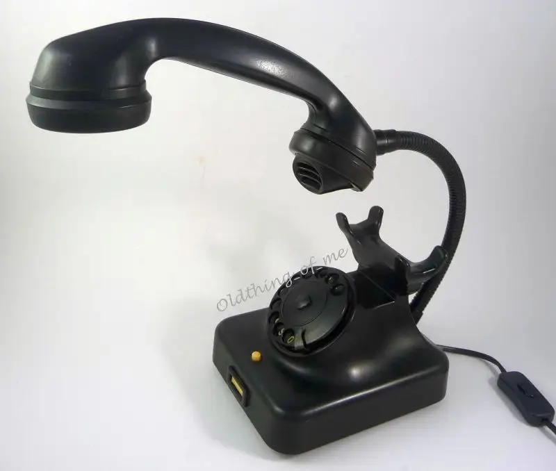 W 38 Telefonlampe Upcycling Schreibtischlampe Vintage 3
