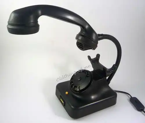 W 38 Telefonlampe Upcycling Schreibtischlampe Vintage