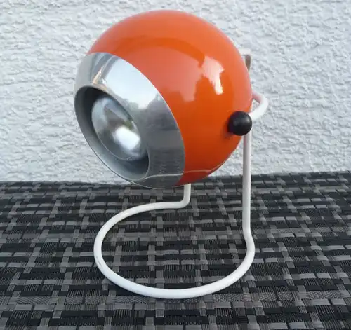 Kugellampe Tischlampe 70er Orange