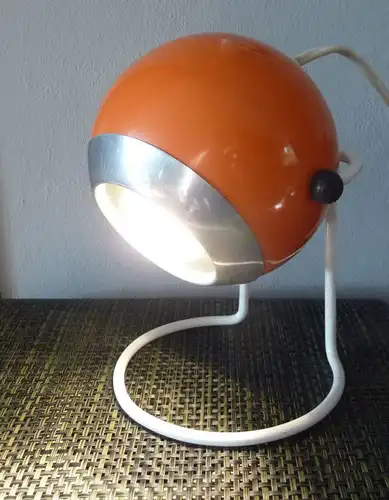 Kugellampe Tischlampe 70er Orange