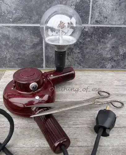 DIY Tischlampe Fön Upcycling