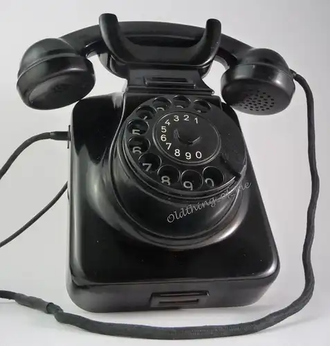 Telefon W48 W49 Hagenuk schwarz Wandtelefon umbaubar