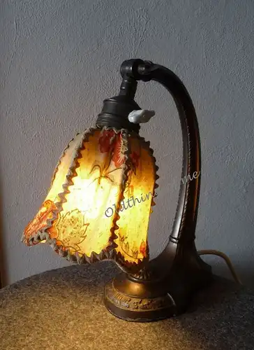 antikeTischlampe Messingguß Knebelschalter