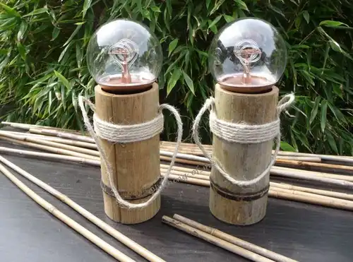 DIY Tischlampe Bambus