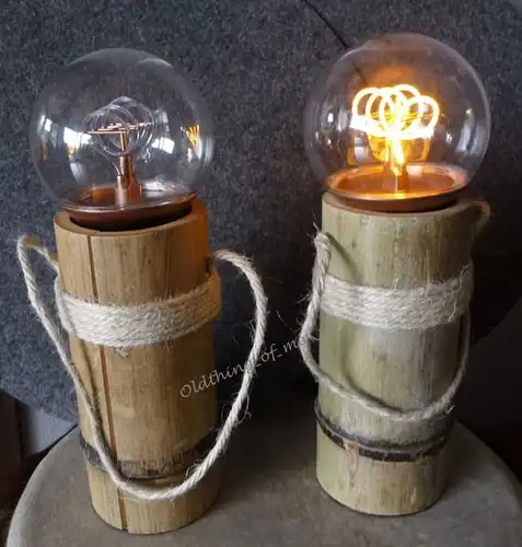 DIY Tischlampe Bambus