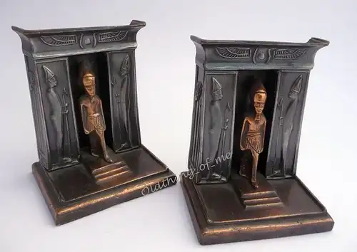 Buchstützen Pharao Motiv Metallguss dekorativ