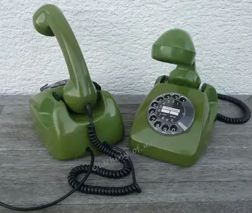 Tischlampe Telefon grün DIY Upcycling