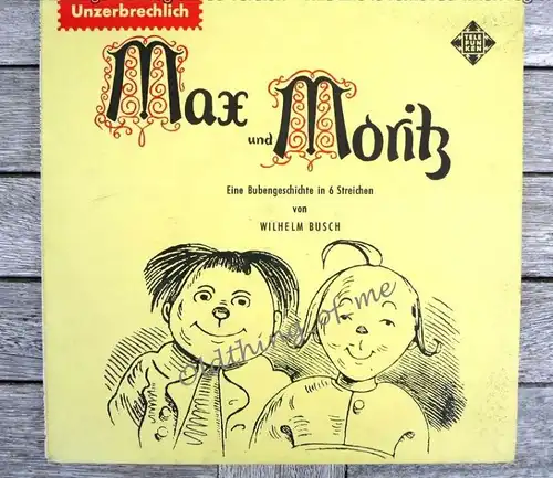 Max und Moritz Single Vinyl Schallplatte 7\\\"