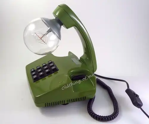 Grünes Tasten Telefon als Tischlampe