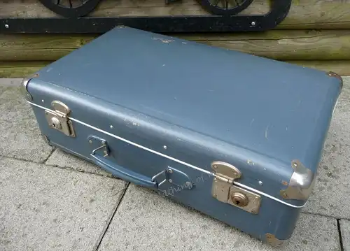 Koffer Hundekoffer 55x33x20 taubenblau Deco