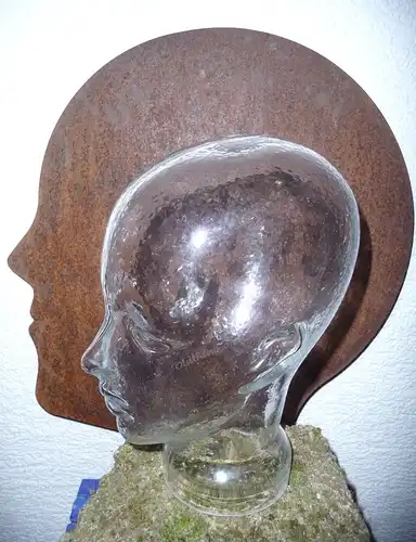 Glaskopf transparent mit Ohren