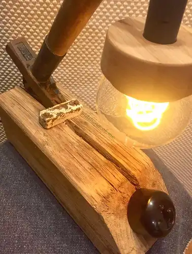 Hammerlampe Hammer mit Beleuchtung Upcycling Industrielook