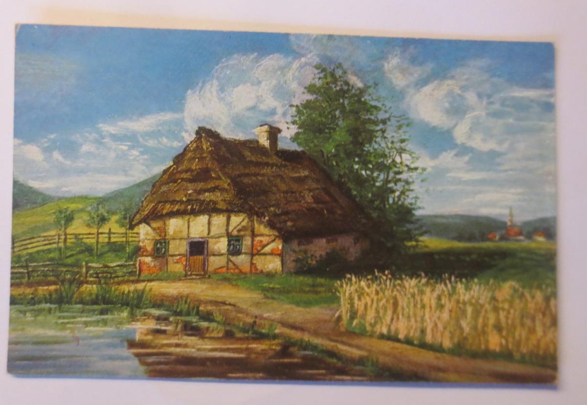 Künstlerkarten, Landschaft, Haus, See, 1908 ♥ (6927) Nr ...