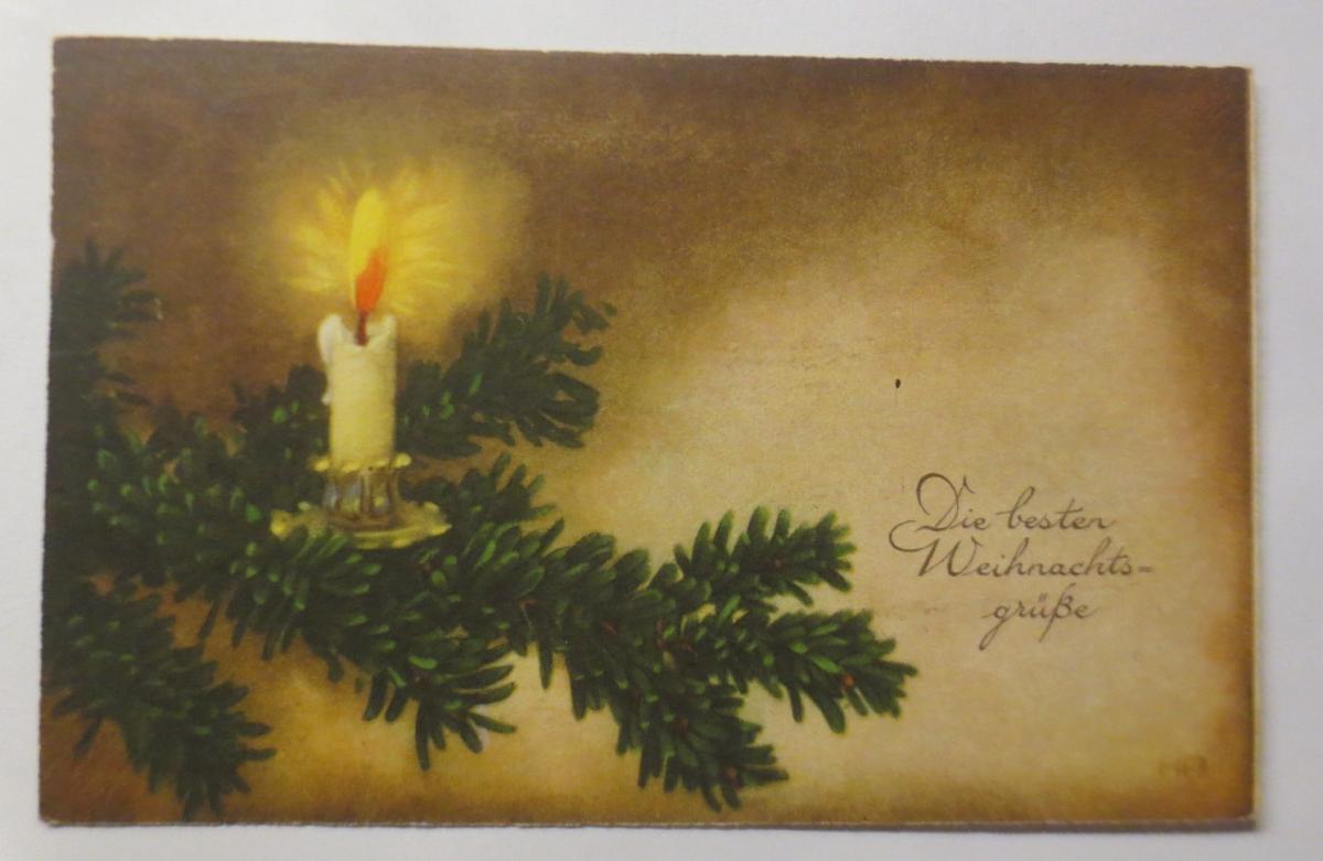 Weihnachten, Tannenzweige, Kerze, 1934 ♥ (27481) Nr. 82110