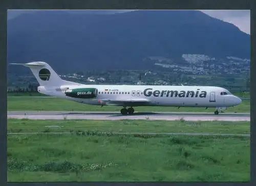 [Ansichtskarte] Germania, Fokker F-100 Fokker F-100 D-AGPN Cn 11333. 