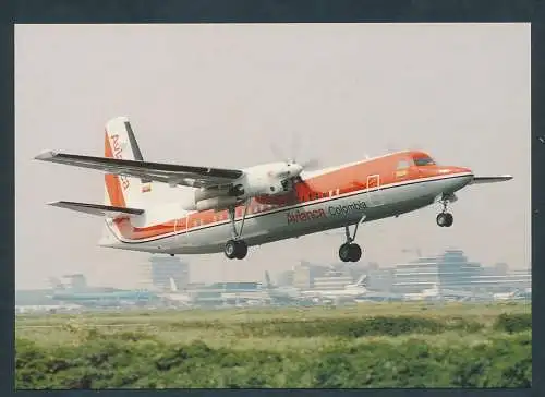 [Ansichtskarte] AVIANCA, Fokker F50, PH-AVH, c/n20281. 