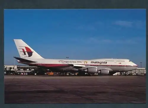 [Ansichtskarte] Malaysian Airlines, Boeing 747 4H6. 