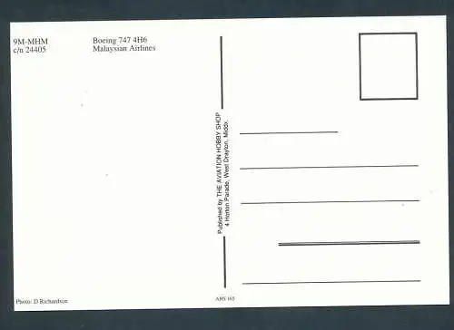 [Ansichtskarte] Malaysian Airlines, Boeing 747 4H6. 