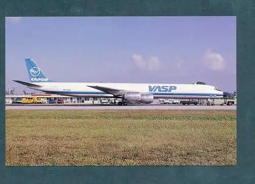 [Ansichtskarte] Douglas DC 8-71F c/n 45974, PP-SOO of VASP CARGO, at Miami/Florida. 