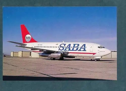 [Ansichtskarte] Boeing 737-247 c/n 19606,
CC-CLE of Saba (Chile). 