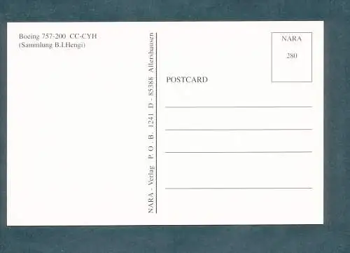 [Ansichtskarte] Boeing 757-200 CC-CYH. 