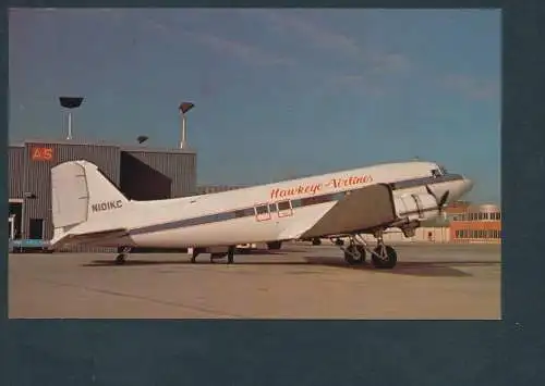 [Ansichtskarte] Hawkeye Airline, Douglas DC-3. 